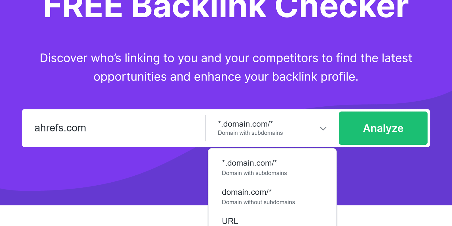 Free Backlinks Checker | Comprehensive Backlink AnalysisTool Free Backlinks Checker | Comprehensive Backlink AnalysisTool